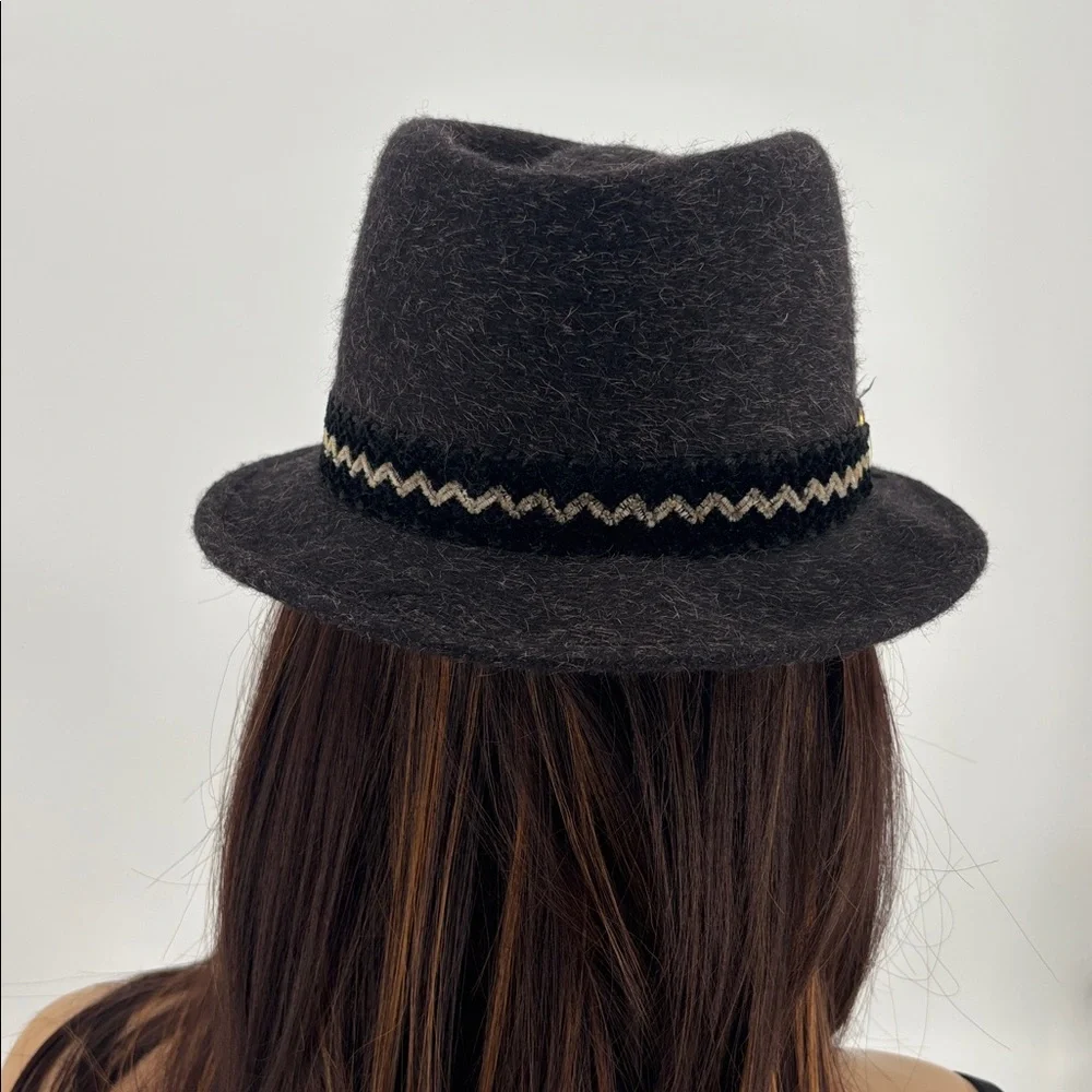 Vintage 60s Hipster Streetwear Gladiator Feathers Merino Wool Fur Fedora Hat - Picture 5 of 16
